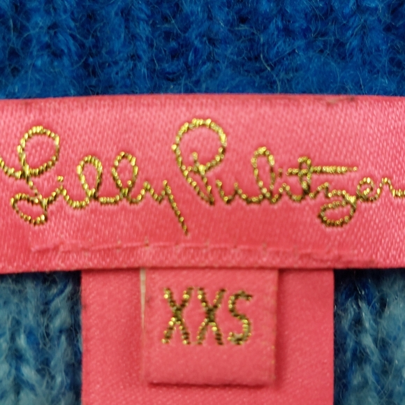 Lilly Pulitzer Sweater Womens Size XXS Blue Striped Pullover Wool Blend Stretch - Picture 5 of 8